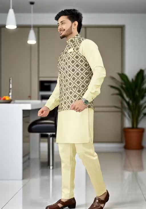 Classic Lakhnavi Koti Kurta Set – A Perfect Blend of Tradition and Elegance