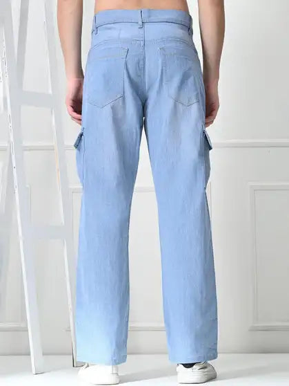 Men Denim Cargos
