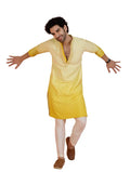 KISAH Men Yellow Embellished Kurta Trouser Set with Mirror work