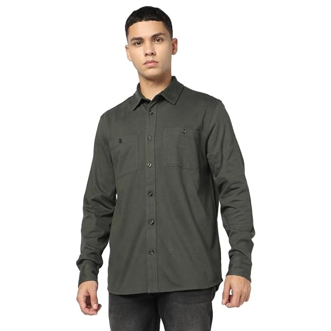 GAP Men's Solid Regular Fit Shirt