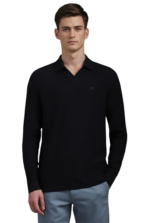 Louis Philippe Men's Cotton Solid Regular Fit T-Shirt