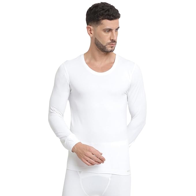 Van Heusen Men's Acrylic Blend Warmtech Skinny Fit Thermal Top - Low Neck, Ultra Soft, Extra Warm