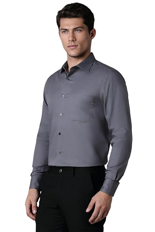Louis Philippe Men's Cotton Solid Classic Fit Shirt