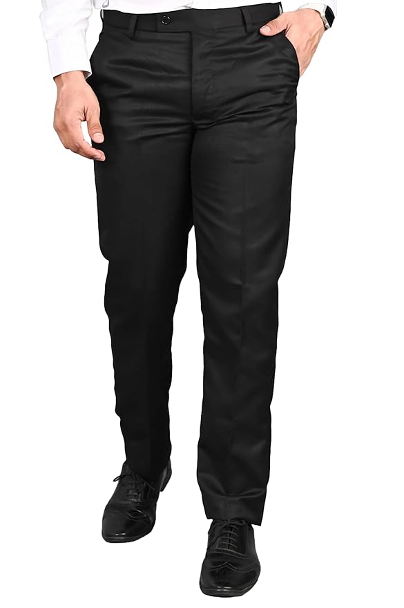 STREETVIBES Formal Pants for Man – Regular Fit, Mid Rise, Wrinkle-Free Trousers for Men, Superior Comfort for All Day Wear