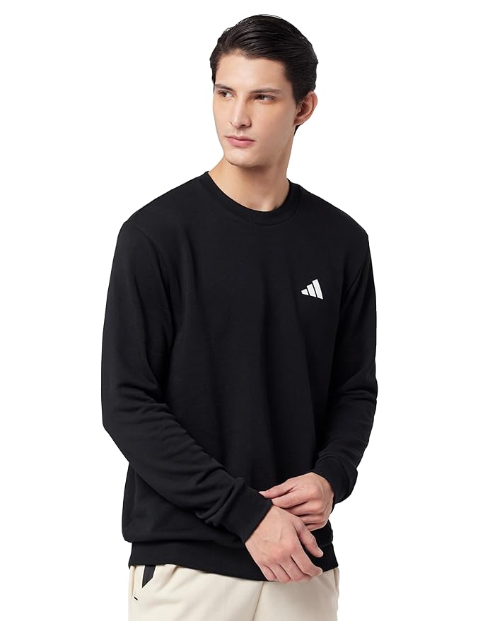 adidas Cotton Blend Men Crew Neck Sweatshirt