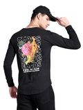 The Indian Garage Co Men Slim Fit Graphic Back Printed Round Neck Tshirt