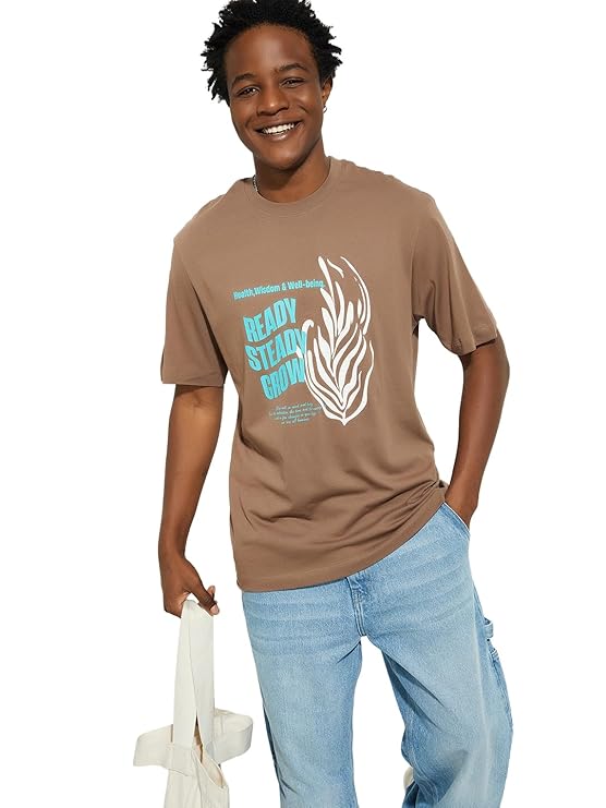 Max Men's Cotton Regular Fit URB_N Graphic Printed T-Shirt