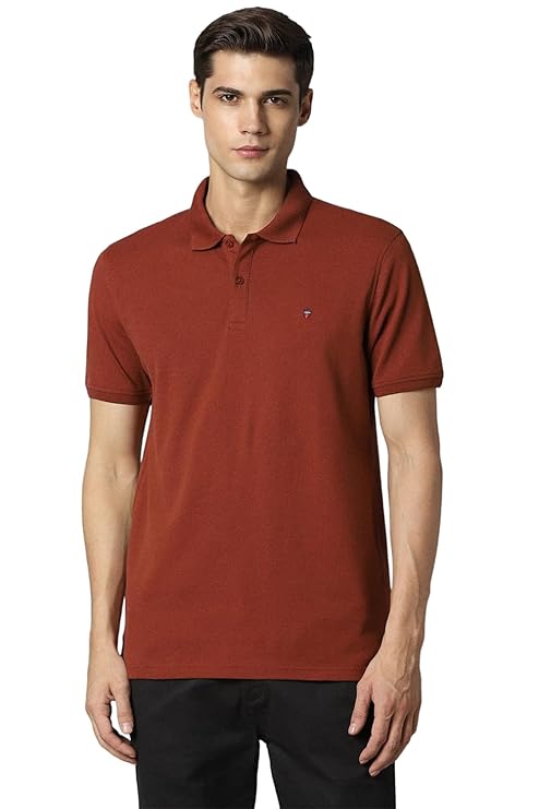 Louis Philippe Men's Cotton Solid Slim Fit T-Shirt