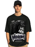 Bewakoof Official Marvel Merchandise Venom Men's 100% Cotton 220 GSM Graphic Print Oversized Fit Round Neck T-Shirt