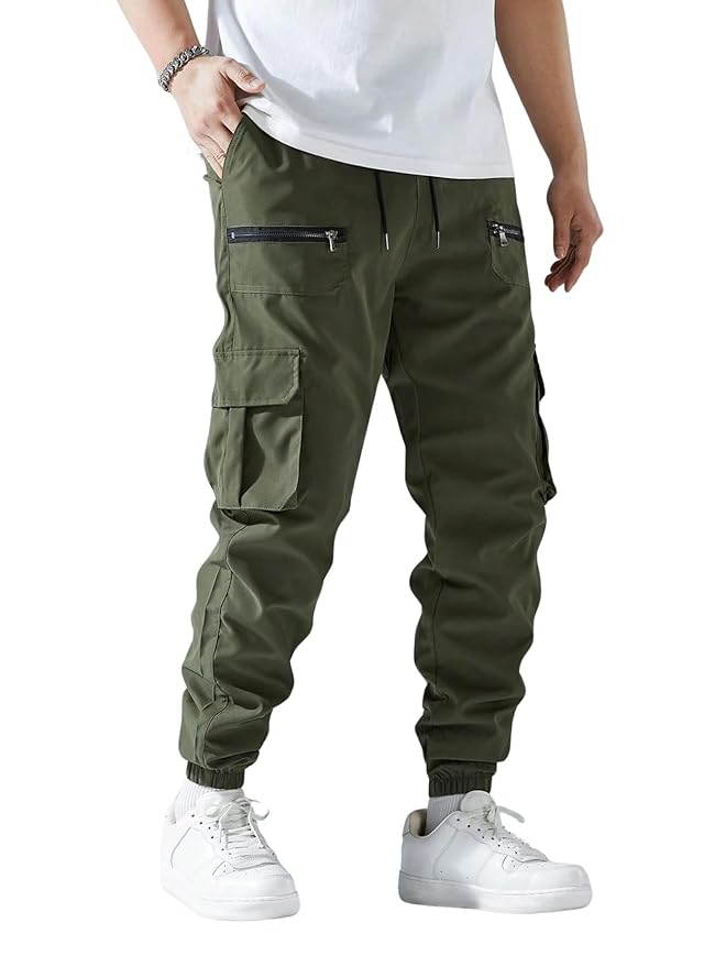 Lymio Men Cargo || Cotton Cargo Pants for Men || Regular Fit High Rise Solid Pants