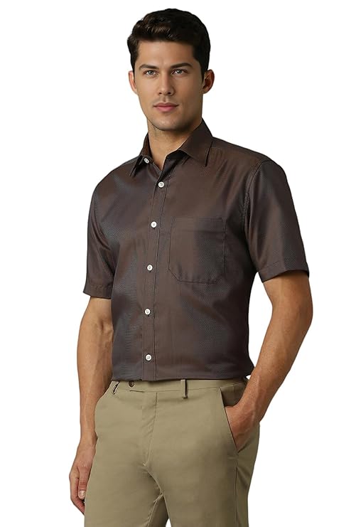 Louis Philippe Men's Solid Classic Fit Shirt