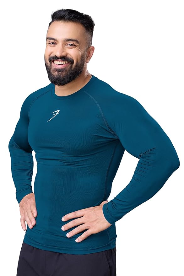 FUAARK Men's Full Sleeve Compression T-Shirt - Athletic Base Layer for Fitness, Cycling, Training, Workout, Tactical Sports Wear