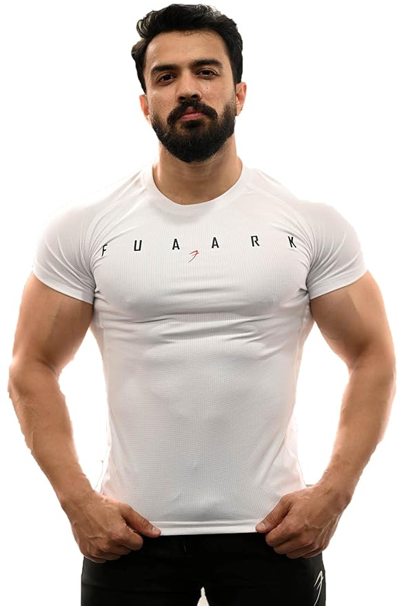 Men's Round Neck Slim fit Gym & Active wear Sports T-Shirt for Workout & Casual Wear