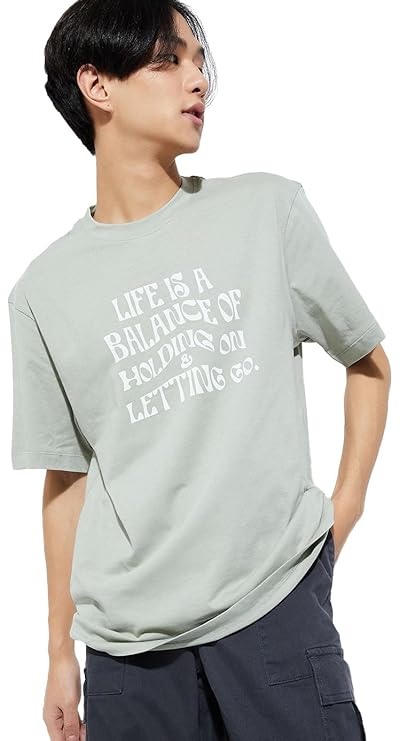 Max Men's Letter Print Regular Fit T-Shirt