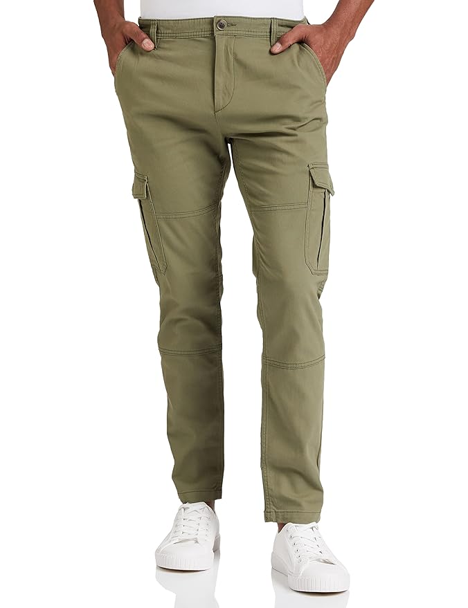 Amazon Brand - Symbol Men's Stretchable Slim Fit Cargo Pants | Chinos | Casual Trousers