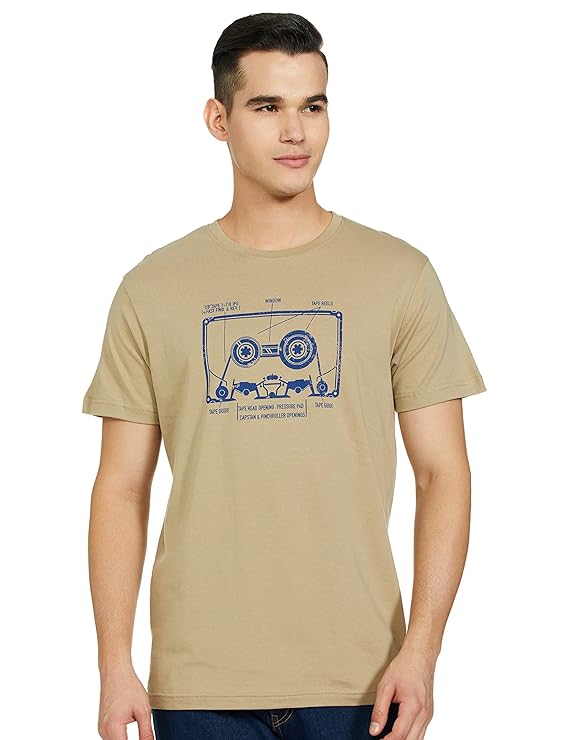 Max Men's Cotton Slim Fit URB_N Graphic Printed T-Shirt