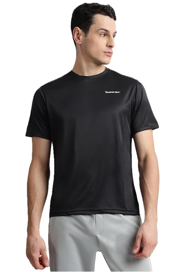 Reebok Men's Motion Athletic T-Shirt - Soft & Lightweight Polyester Tee for Training