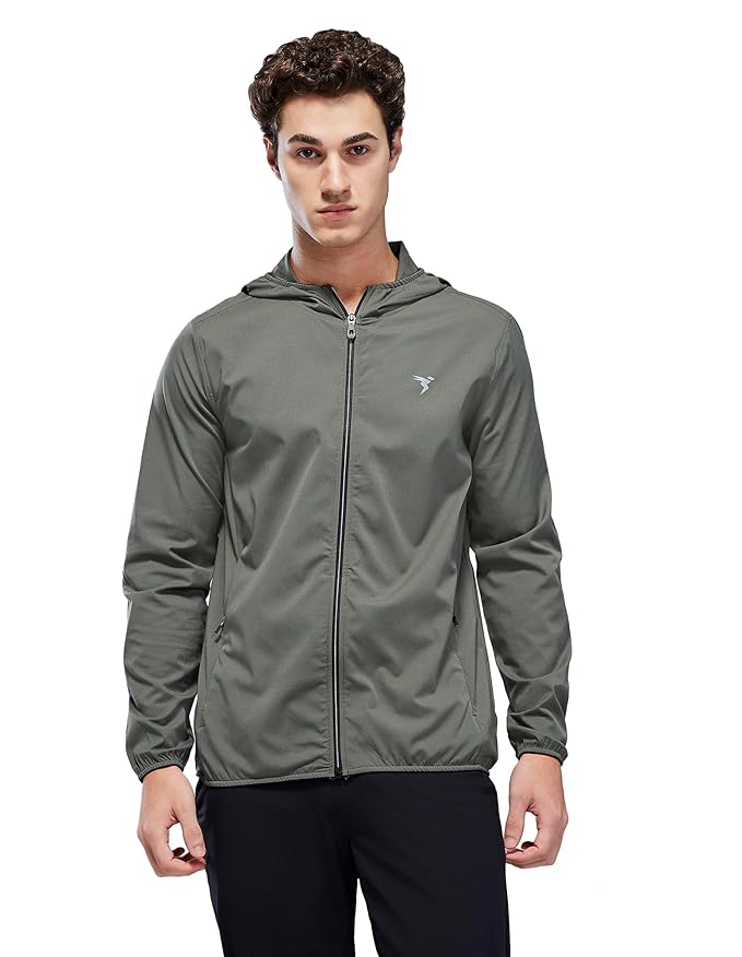 TECHNOSPORT Men's Polyester Regular Slim Fit Solid Hooded Jacket