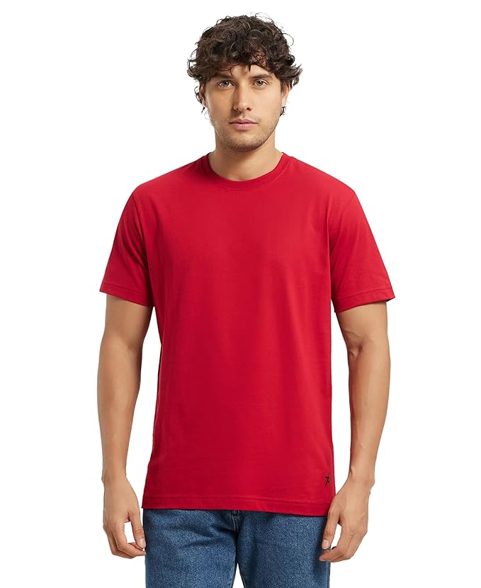 Jockey 2714 Men's Super Combed Cotton Rich Solid Round Neck Regular Fit Half Sleeve T-Shirt