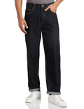 Amazon Brand - Symbol Men's Baggy Fit Cotton Jeans | Mid Rise | Loose & Relaxed | Oversized Jeans Pant