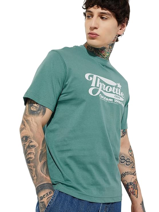 Max URB_N Men Half Sleeves Round Neck Cotton Oversized T-Shirt