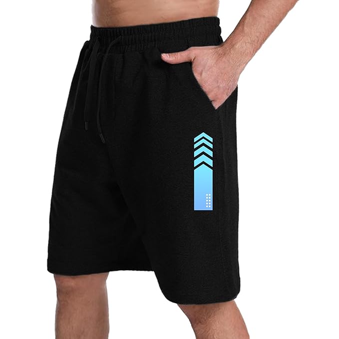 KART BLACK Plus Sizes Men's Cotton Knee Length Shorts(XXL,3XL,4XL,5XL,6XL,7XL,8XL Shorts) | Stripe Printed Shorts | Casual and Night Wear Mens Shorts