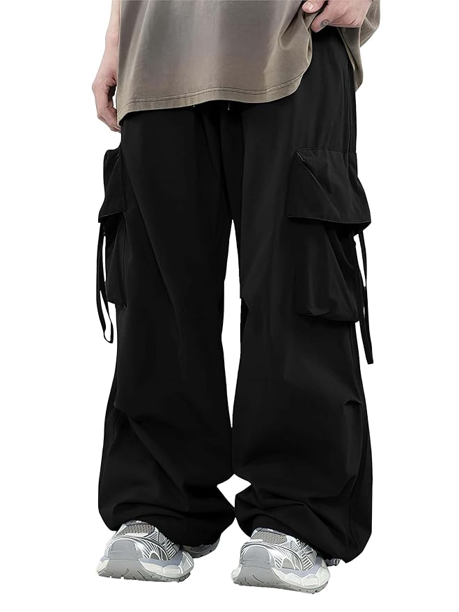 Maniac||Mens||Solid||Black||Polyester||Nylon Fabric||Cargo Pant
