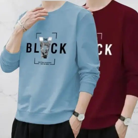 Printed Men Blue, Maroon T-Shirt