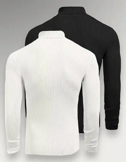 Solid Round Neck Casual Men Cotton Blend White Pullover