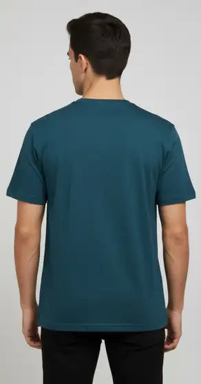 Printed Men Blue T-Shirt