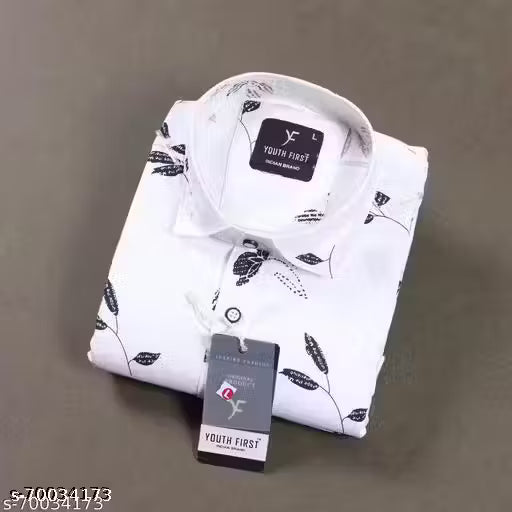 YOUTH FIRST FLOWER PRINTED MEN'S SHIRT